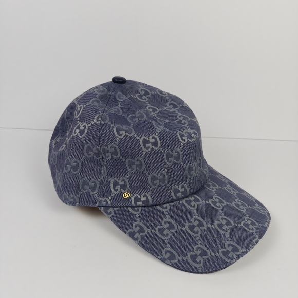 Gucci Other - Gucci Blue Monogram Baseball Cap